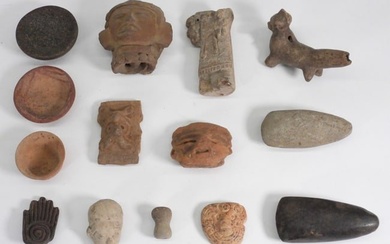 13PC Mexican Pottery Sculpture Fragments