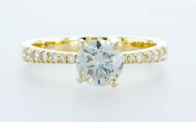 14 kt. Yellow gold - Ring - 1.18 ct Diamond - Diamonds