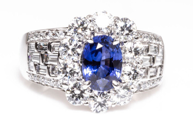 1.45ct Sapphire and Diamond Ring