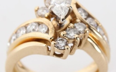 14K YELLOW GOLD DIAMOND WEDDING ENGAGEMENT RINGS