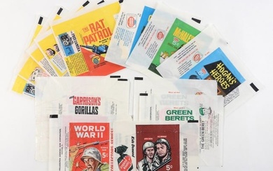 14PC 1960's Non-Sport Military Card Wax Wrappers