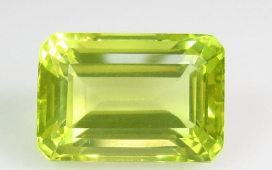8.32 Ct Genuine Green Gold Quartz Emerald Cut