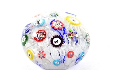 A Baccarat Spaced Millefiori Paperweight, dated 1848, set with various...