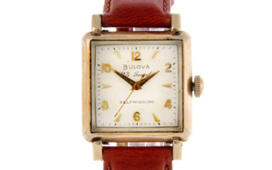 BULOVA - a gentleman's gold plated wrist watch.