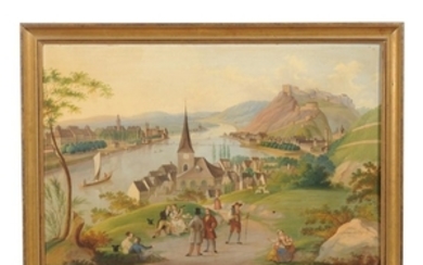 Carl Ludwig Hofmeister (Austrian 1790-1843)Koblenz Ehrenbreitstein und Staffendorf am Rhein