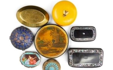 A Collection of Ten Continental Snuff Boxes EA