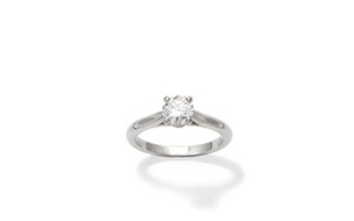 A diamond single-stone ring,, by Cartier