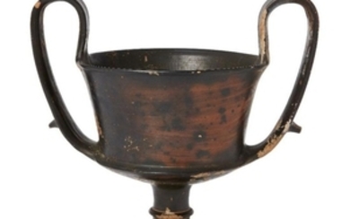An Etruscan Bucchero Black glazed Kantharos, circa...
