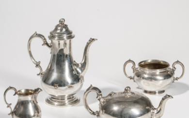 Four-piece Victorian Sterling Silver Tea and Coffee Service