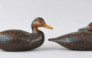 Pair of George Combs III hollow Black duck