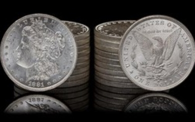 A Group of Twenty United States 1881-O Morgan Silver Dollar Coins