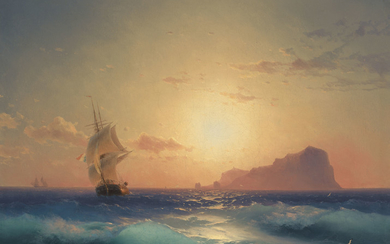 Ivan Aivazovsky (1817-1900), Sunset over Ischia
