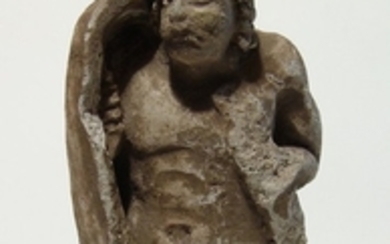 A Medieval stucco figure of a soldier