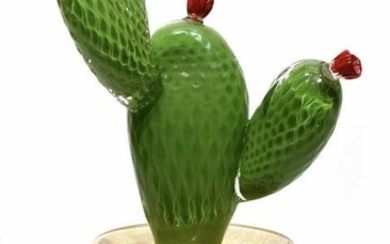 Murano Glass Sculpture " Cactus "