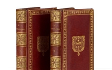 NICOLE. Les imaginaires+Les visionnaires. Liège, Beyers, 1667. 2 vol. in-12 plein maroquin rouge