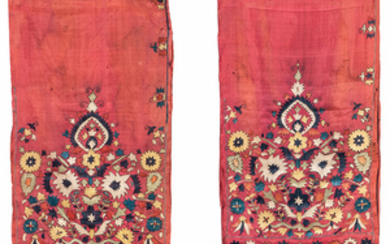 Pair of Ottoman Silk-on-silk Panels