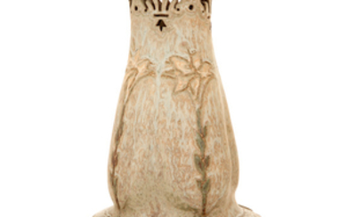 PAUL MILET (1870-1950) A baluster stoneware vase, incised...