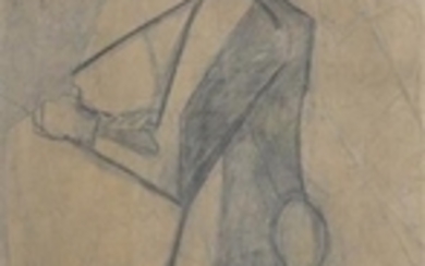 PIETRO MORANDO Senza titolo Carboncino su carta riportato su tela Dim. 75x35...