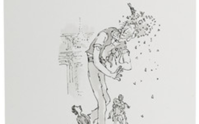 Quentin Blake (b. 1932), The BFG crashes into a chandelier at Buckingham Palace
