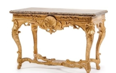 A Regence Carved Giltwood Console Table