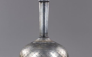 A silver inlaid bidri vase
