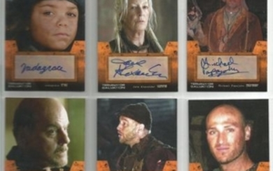 Terminator Salvation Limited edition collection of 6 autographed Topps trading cards. Each card. Good Condition. All signed...