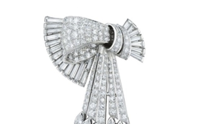 Tiffany & Co. - Tiffany & Co. Art Deco Platinum Diamond Brooch