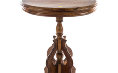 Victorian pine oval top table
