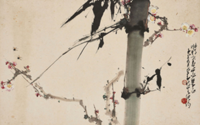 ZHAO SHAO'ANG (1905-1998), Ink Bamboo and Flowers