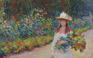 Claude Monet (1840-1926), Jeune fille dans le jardin de Giverny