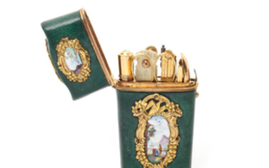 A George III gold-mounted nécessaire