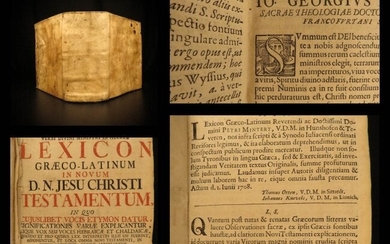 1728 1st ed BIBLE Lexicon Petri Mintert New Testament