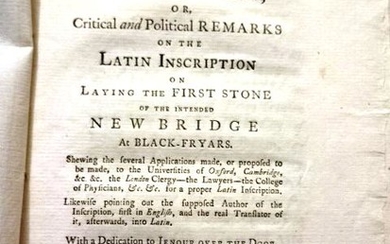 1761 Plain English in Answer to City Latin by a Deputy