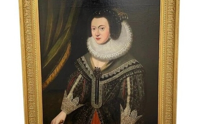 17th Century Oil Painting Portrait Elizabeth Of Bohemia Circle Godfrey Kneller