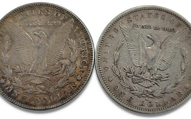 1878 & 1879 Morgan silver dollar coins