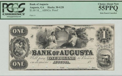 18__'s $1Proof Bank Augusta GA PCGS Obsolete 55 PPQ Choice About New