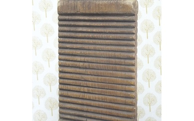 19TH-CENTURY CARVED ASH CLOTHES WASHING BOARD