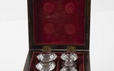 19th C. French Perfume Box with Bottles