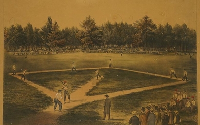 19th Century Currier and Ives Baseball Lithograph
