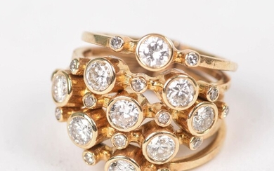 2+ Carat Diamond and Gold Ring.