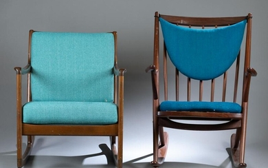 2 Danish Modern rocking chairs.