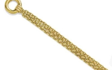 GOLD AND DIAMOND NECKLACE.