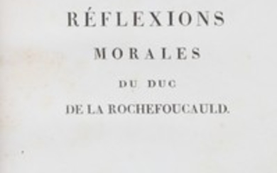 Bodoni.- Rochefoucauld (François, Duc de la) Maximes et...