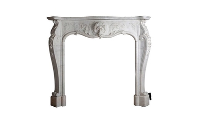 Dating from 19th century, Louis XV style white mar…