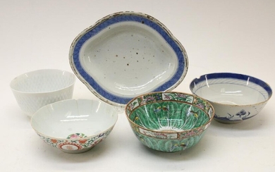 4 Chinese Porcelain Bowl and One Dish