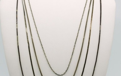 (4) Sterling Silver Chains