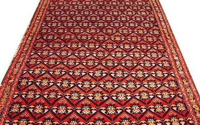 4 x 15 Red Runner Antique Persian Rug