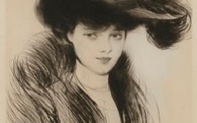 Paul César Helleu (1859 1927) Femme en chapeau. Po…