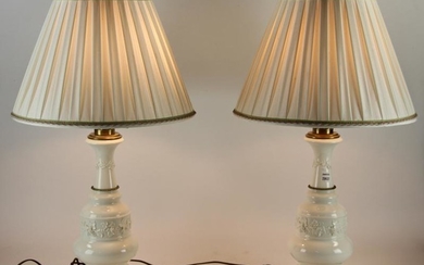 Pair of French Style Blanc de Chine Lamps
