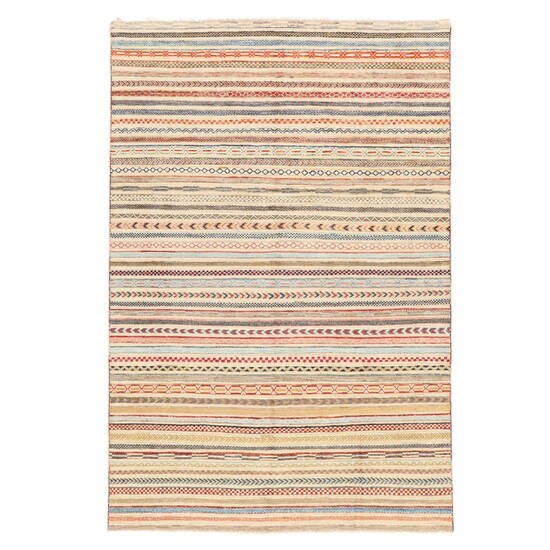 6'6 x 9'6 Hand-Knotted Pakistani Contemporary Style Area Rug